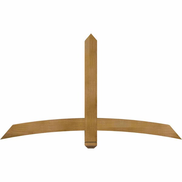 Ekena Millwork Bellingham Rough Sawn Timber Gable Bracket, Western Red Cedar, 60"W x 35"H x 4"D x 4"F, 14/12 Pitch GBW060X35X0404BEL00RWR - main